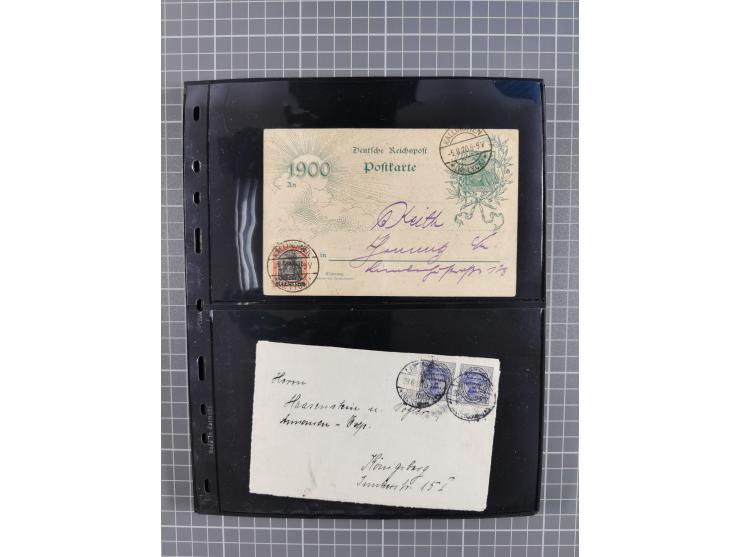 1860/1945, Stempel-Sammlung ab Preußen (frankierter Brief mit Nummer “16”) mit Schwerpunkt 1920, dabei u.a. Feldpost, Mitläuf