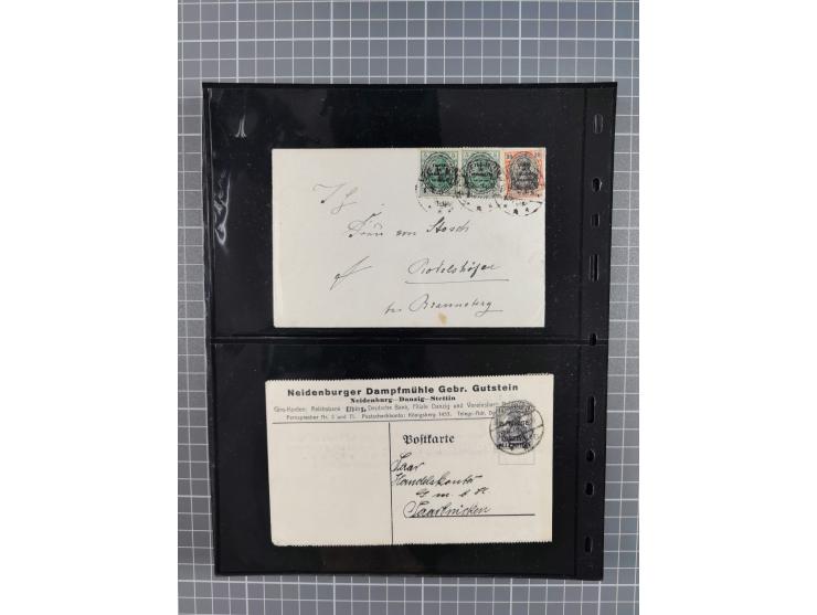 1860/1945, Stempel-Sammlung ab Preußen (frankierter Brief mit Nummer “16”) mit Schwerpunkt 1920, dabei u.a. Feldpost, Mitläuf