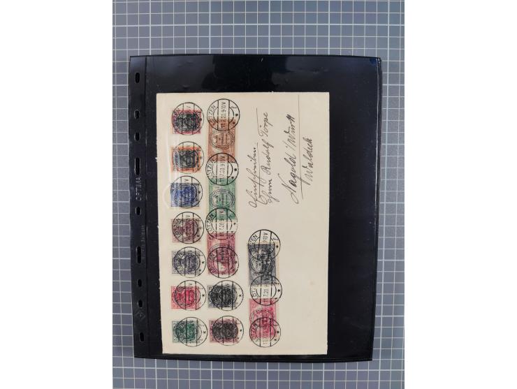 1860/1945, Stempel-Sammlung ab Preußen (frankierter Brief mit Nummer “16”) mit Schwerpunkt 1920, dabei u.a. Feldpost, Mitläuf