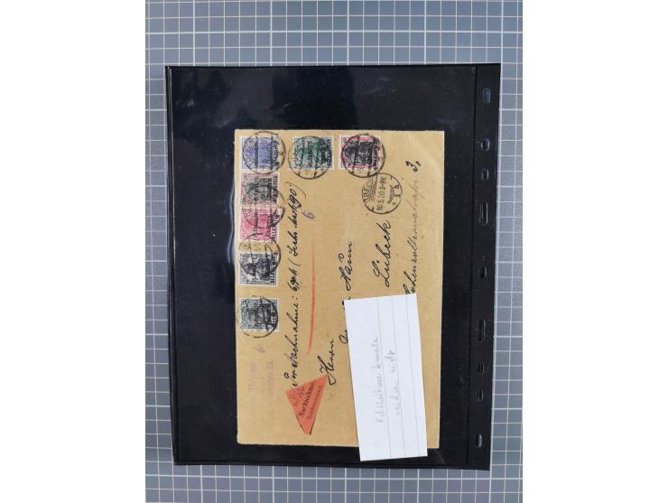 1860/1945, Stempel-Sammlung ab Preußen (frankierter Brief mit Nummer “16”) mit Schwerpunkt 1920, dabei u.a. Feldpost, Mitläuf