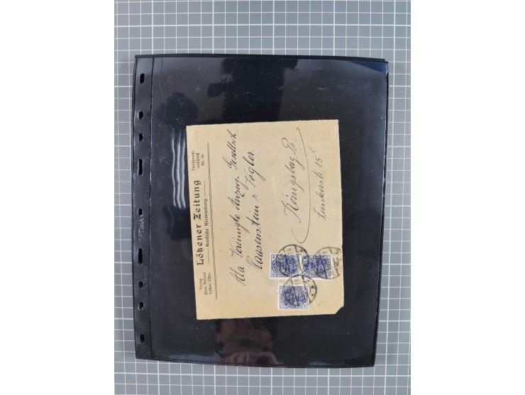 1860/1945, Stempel-Sammlung ab Preußen (frankierter Brief mit Nummer “16”) mit Schwerpunkt 1920, dabei u.a. Feldpost, Mitläuf