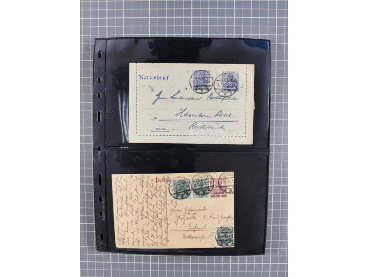 1860/1945, Stempel-Sammlung ab Preußen (frankierter Brief mit Nummer “16”) mit Schwerpunkt 1920, dabei u.a. Feldpost, Mitläuf