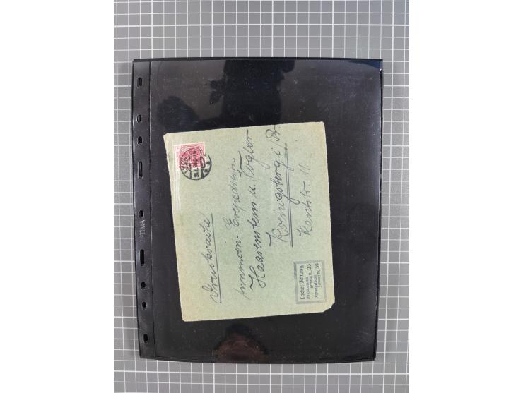 1860/1945, Stempel-Sammlung ab Preußen (frankierter Brief mit Nummer “16”) mit Schwerpunkt 1920, dabei u.a. Feldpost, Mitläuf