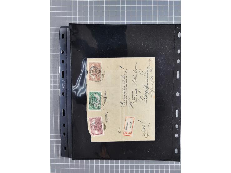 1860/1945, Stempel-Sammlung ab Preußen (frankierter Brief mit Nummer “16”) mit Schwerpunkt 1920, dabei u.a. Feldpost, Mitläuf