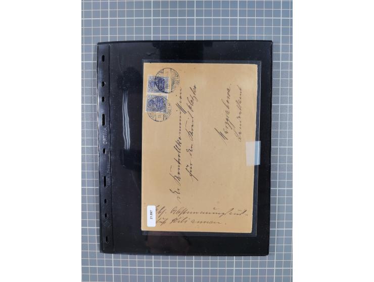 1860/1945, Stempel-Sammlung ab Preußen (frankierter Brief mit Nummer “16”) mit Schwerpunkt 1920, dabei u.a. Feldpost, Mitläuf