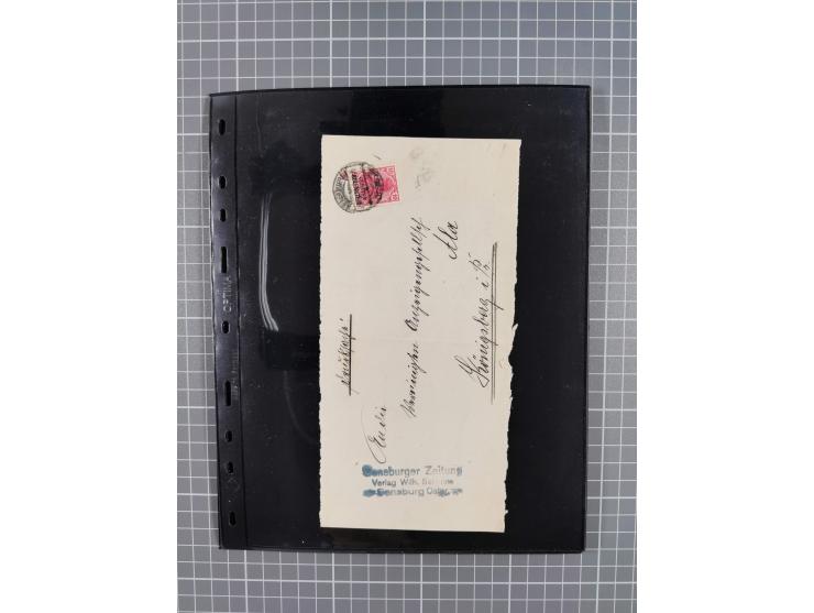 1860/1945, Stempel-Sammlung ab Preußen (frankierter Brief mit Nummer “16”) mit Schwerpunkt 1920, dabei u.a. Feldpost, Mitläuf