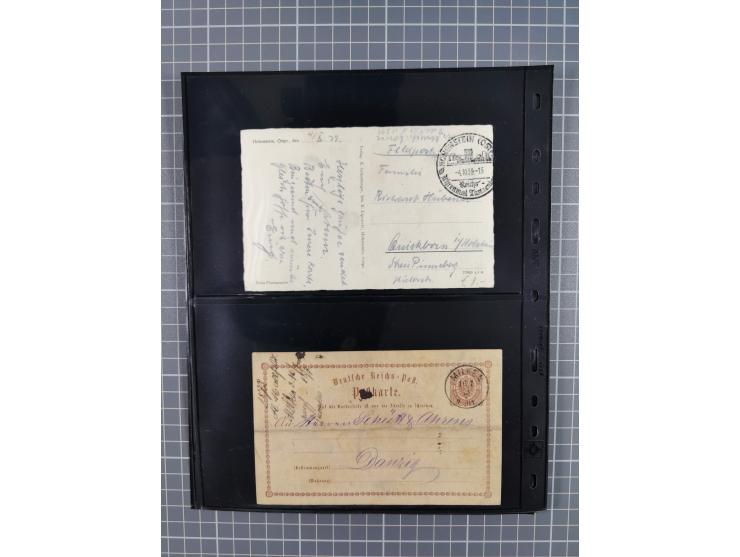 1860/1945, Stempel-Sammlung ab Preußen (frankierter Brief mit Nummer “16”) mit Schwerpunkt 1920, dabei u.a. Feldpost, Mitläuf