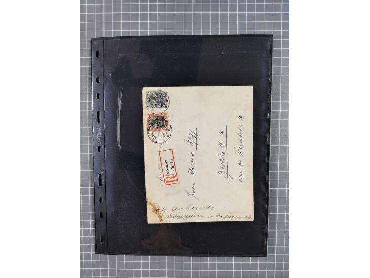 1860/1945, Stempel-Sammlung ab Preußen (frankierter Brief mit Nummer “16”) mit Schwerpunkt 1920, dabei u.a. Feldpost, Mitläuf