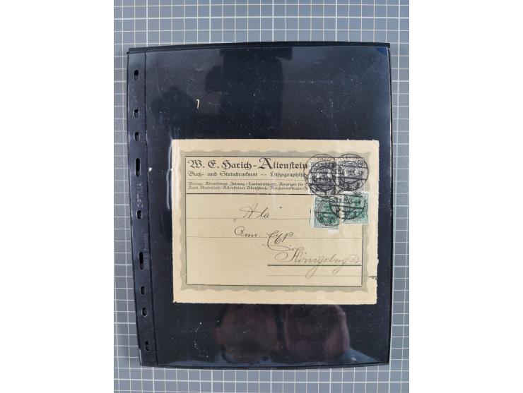 1860/1945, Stempel-Sammlung ab Preußen (frankierter Brief mit Nummer “16”) mit Schwerpunkt 1920, dabei u.a. Feldpost, Mitläuf