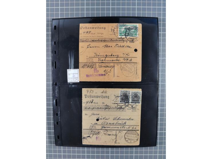 1860/1945, Stempel-Sammlung ab Preußen (frankierter Brief mit Nummer “16”) mit Schwerpunkt 1920, dabei u.a. Feldpost, Mitläuf