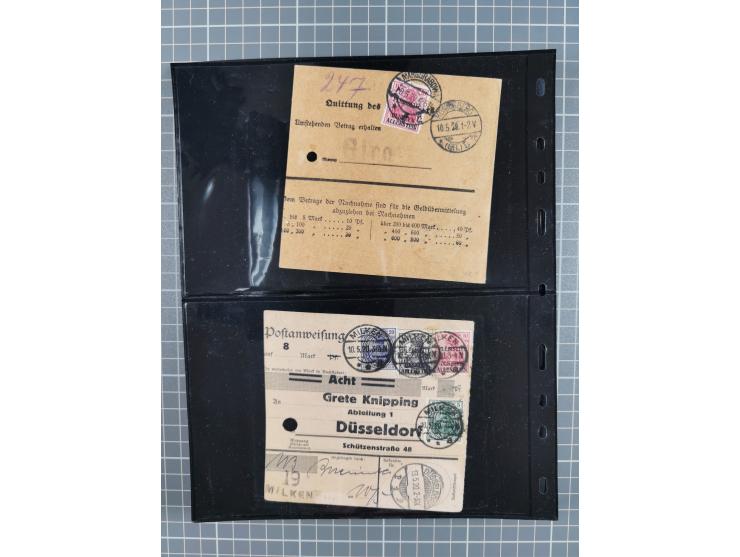 1860/1945, Stempel-Sammlung ab Preußen (frankierter Brief mit Nummer “16”) mit Schwerpunkt 1920, dabei u.a. Feldpost, Mitläuf