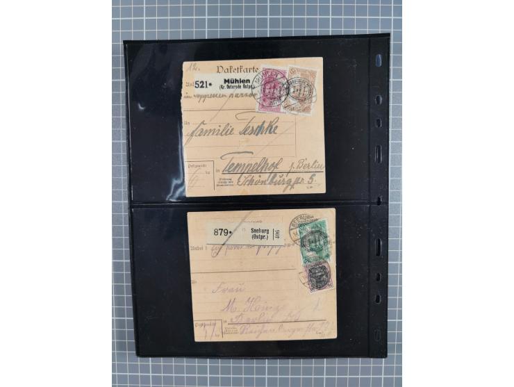 1860/1945, Stempel-Sammlung ab Preußen (frankierter Brief mit Nummer “16”) mit Schwerpunkt 1920, dabei u.a. Feldpost, Mitläuf