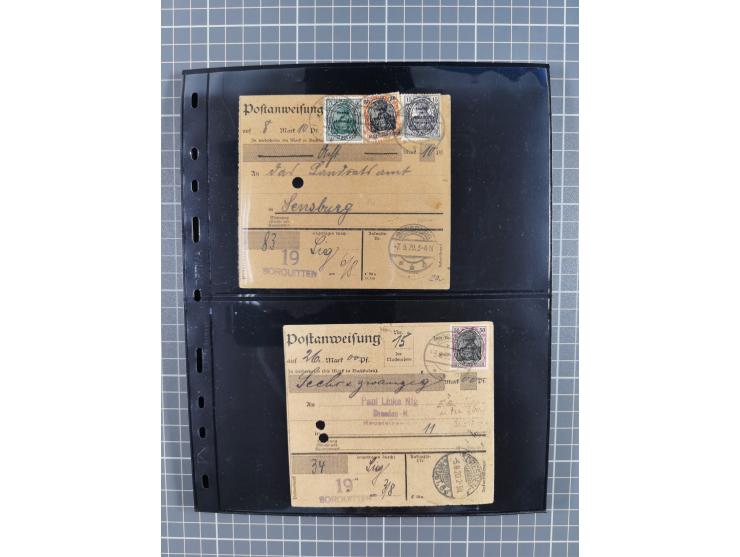 1860/1945, Stempel-Sammlung ab Preußen (frankierter Brief mit Nummer “16”) mit Schwerpunkt 1920, dabei u.a. Feldpost, Mitläuf