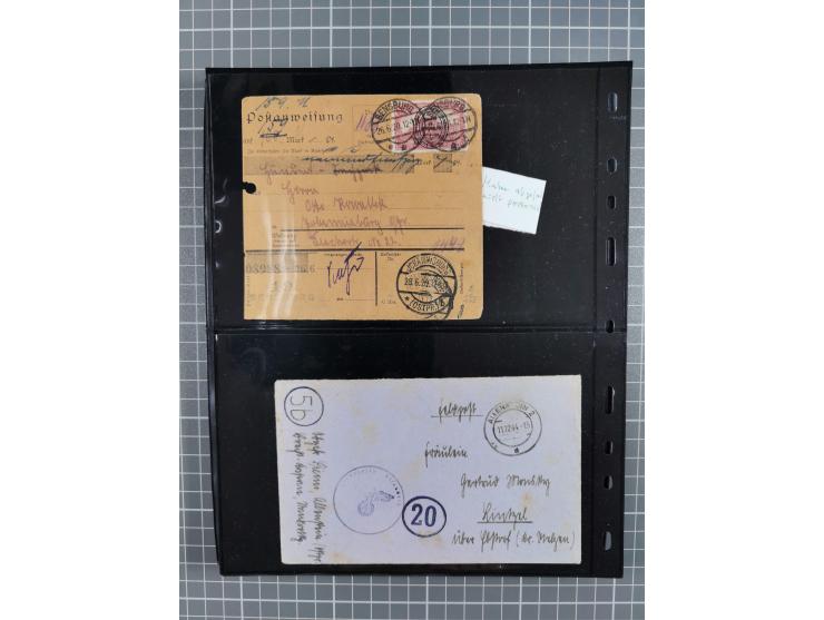 1860/1945, Stempel-Sammlung ab Preußen (frankierter Brief mit Nummer “16”) mit Schwerpunkt 1920, dabei u.a. Feldpost, Mitläuf