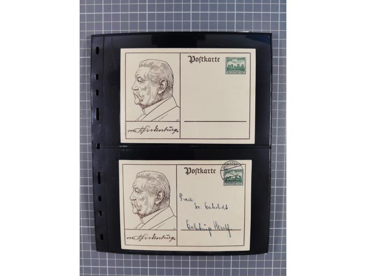 1860/1945, Stempel-Sammlung ab Preußen (frankierter Brief mit Nummer “16”) mit Schwerpunkt 1920, dabei u.a. Feldpost, Mitläuf