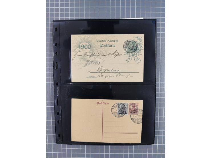 1860/1945, Stempel-Sammlung ab Preußen (frankierter Brief mit Nummer “16”) mit Schwerpunkt 1920, dabei u.a. Feldpost, Mitläuf