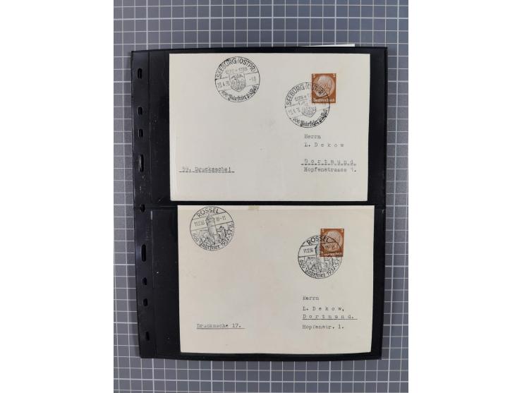 1860/1945, Stempel-Sammlung ab Preußen (frankierter Brief mit Nummer “16”) mit Schwerpunkt 1920, dabei u.a. Feldpost, Mitläuf