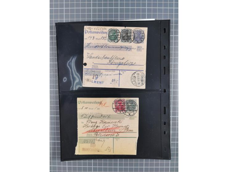 1860/1945, Stempel-Sammlung ab Preußen (frankierter Brief mit Nummer “16”) mit Schwerpunkt 1920, dabei u.a. Feldpost, Mitläuf