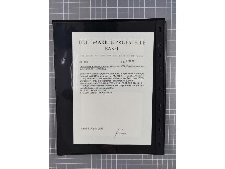 1860/1945, Stempel-Sammlung ab Preußen (frankierter Brief mit Nummer “16”) mit Schwerpunkt 1920, dabei u.a. Feldpost, Mitläuf