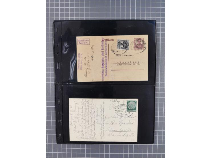 1860/1945, Stempel-Sammlung ab Preußen (frankierter Brief mit Nummer “16”) mit Schwerpunkt 1920, dabei u.a. Feldpost, Mitläuf