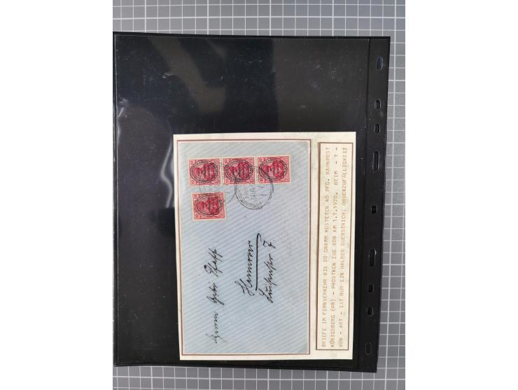 1860/1945, Stempel-Sammlung ab Preußen (frankierter Brief mit Nummer “16”) mit Schwerpunkt 1920, dabei u.a. Feldpost, Mitläuf