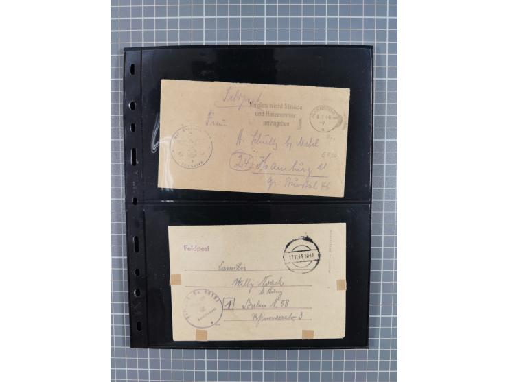 1860/1945, Stempel-Sammlung ab Preußen (frankierter Brief mit Nummer “16”) mit Schwerpunkt 1920, dabei u.a. Feldpost, Mitläuf