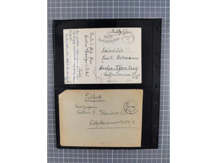 1860/1945, Stempel-Sammlung ab Preußen (frankierter Brief mit Nummer “16”) mit Schwerpunkt 1920, dabei u.a. Feldpost, Mitläuf