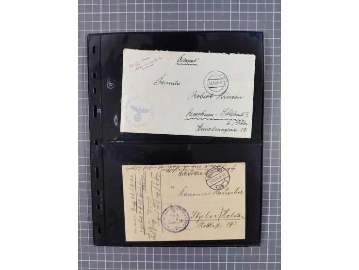 1860/1945, Stempel-Sammlung ab Preußen (frankierter Brief mit Nummer “16”) mit Schwerpunkt 1920, dabei u.a. Feldpost, Mitläuf