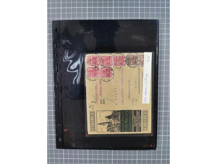 1860/1945, Stempel-Sammlung ab Preußen (frankierter Brief mit Nummer “16”) mit Schwerpunkt 1920, dabei u.a. Feldpost, Mitläuf