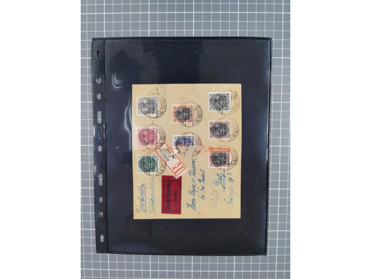 1860/1945, Stempel-Sammlung ab Preußen (frankierter Brief mit Nummer “16”) mit Schwerpunkt 1920, dabei u.a. Feldpost, Mitläuf