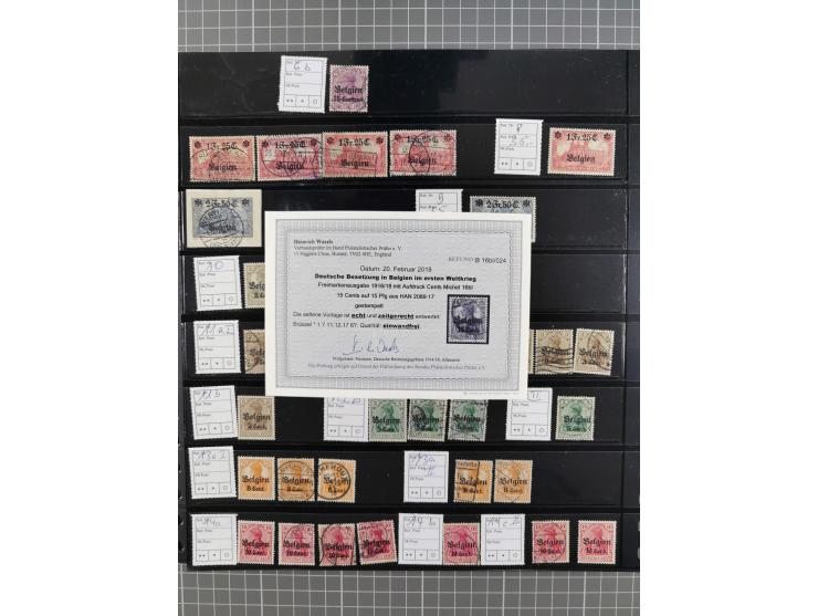 1914/18, meist ungebraucht/postfrische und zusätzlich gestempelte Sammlung mit besseren und kpl. Ausgaben, Farben, Zähnungen 