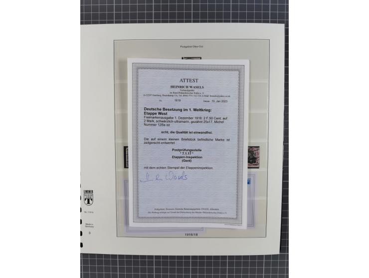 1914/18, meist ungebraucht/postfrische und zusätzlich gestempelte Sammlung mit besseren und kpl. Ausgaben, Farben, Zähnungen 