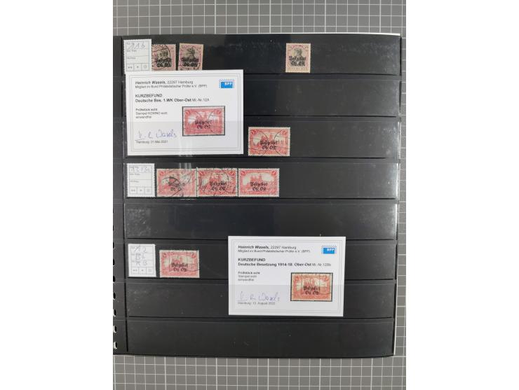 1914/18, meist ungebraucht/postfrische und zusätzlich gestempelte Sammlung mit besseren und kpl. Ausgaben, Farben, Zähnungen 
