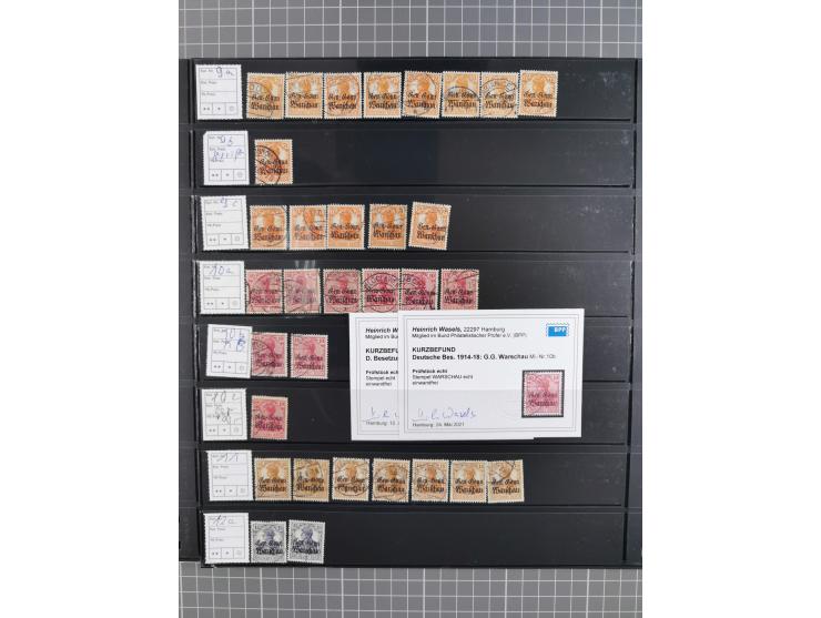1914/18, meist ungebraucht/postfrische und zusätzlich gestempelte Sammlung mit besseren und kpl. Ausgaben, Farben, Zähnungen 