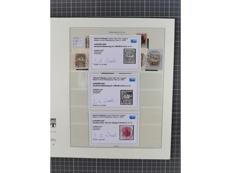 1914/18, meist ungebraucht/postfrische und zusätzlich gestempelte Sammlung mit besseren und kpl. Ausgaben, Farben, Zähnungen 