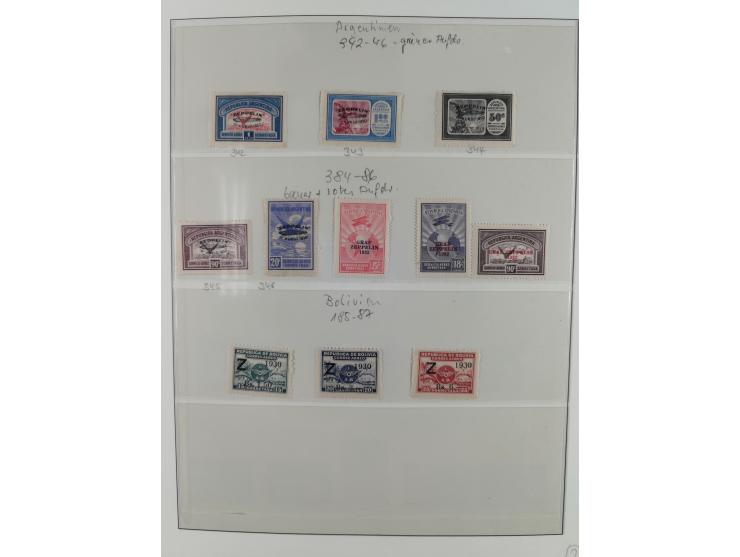 1930/36, unused/unmounted mint collection ‘Zeppelin’ stamps with i.a. Aegean Islands Mi.-No. 115-20, Bolivia Mi.-No. 185-92, 
