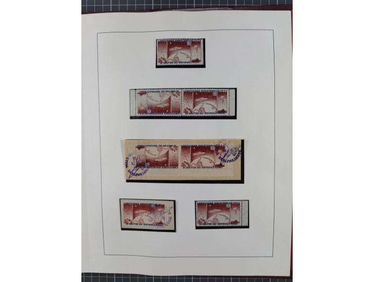 1933/35, umfangreiche Sammlung “Gerhard Zucker - Raketenpost” mit vielen Vignetten inkl. Kleinbogen, Abarten, Proben und Beso