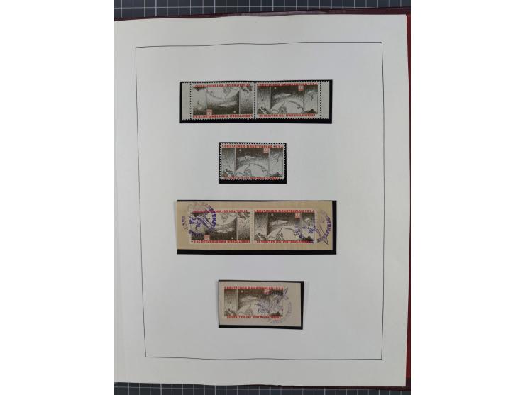 1933/35, umfangreiche Sammlung “Gerhard Zucker - Raketenpost” mit vielen Vignetten inkl. Kleinbogen, Abarten, Proben und Beso