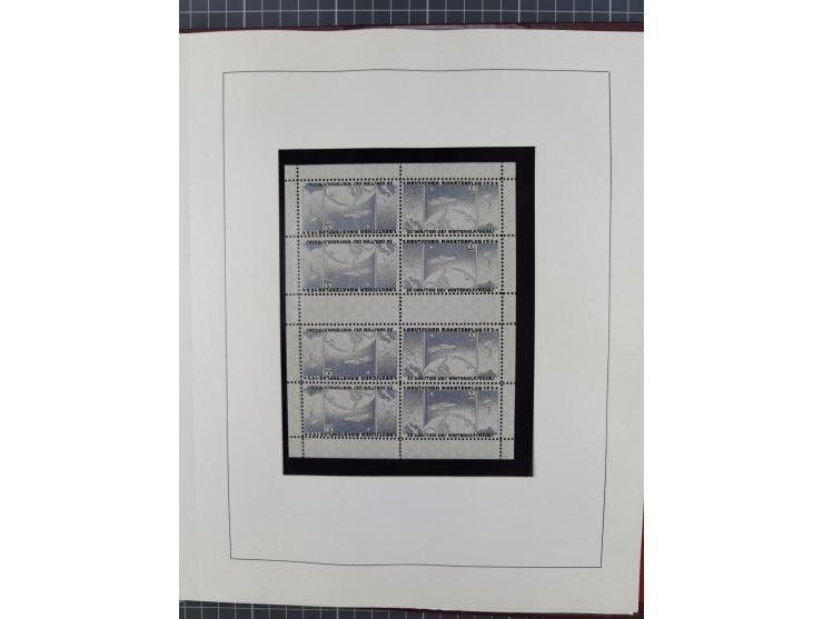 1933/35, umfangreiche Sammlung “Gerhard Zucker - Raketenpost” mit vielen Vignetten inkl. Kleinbogen, Abarten, Proben und Beso