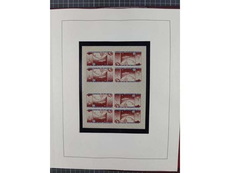 1933/35, umfangreiche Sammlung “Gerhard Zucker - Raketenpost” mit vielen Vignetten inkl. Kleinbogen, Abarten, Proben und Beso