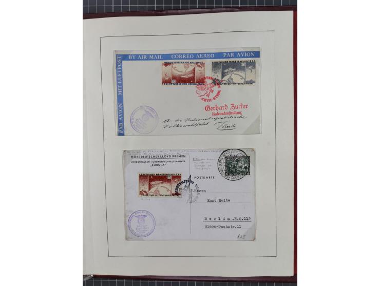 1933/35, umfangreiche Sammlung “Gerhard Zucker - Raketenpost” mit vielen Vignetten inkl. Kleinbogen, Abarten, Proben und Beso