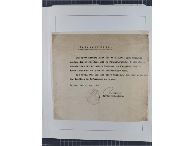 1933/35, umfangreiche Sammlung “Gerhard Zucker - Raketenpost” mit vielen Vignetten inkl. Kleinbogen, Abarten, Proben und Beso