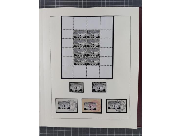 1933/35, umfangreiche Sammlung “Gerhard Zucker - Raketenpost” mit vielen Vignetten inkl. Kleinbogen, Abarten, Proben und Beso