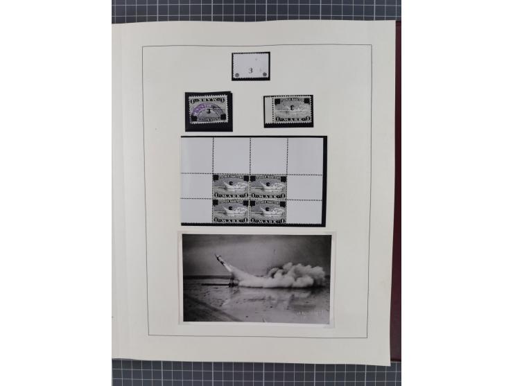 1933/35, umfangreiche Sammlung “Gerhard Zucker - Raketenpost” mit vielen Vignetten inkl. Kleinbogen, Abarten, Proben und Beso