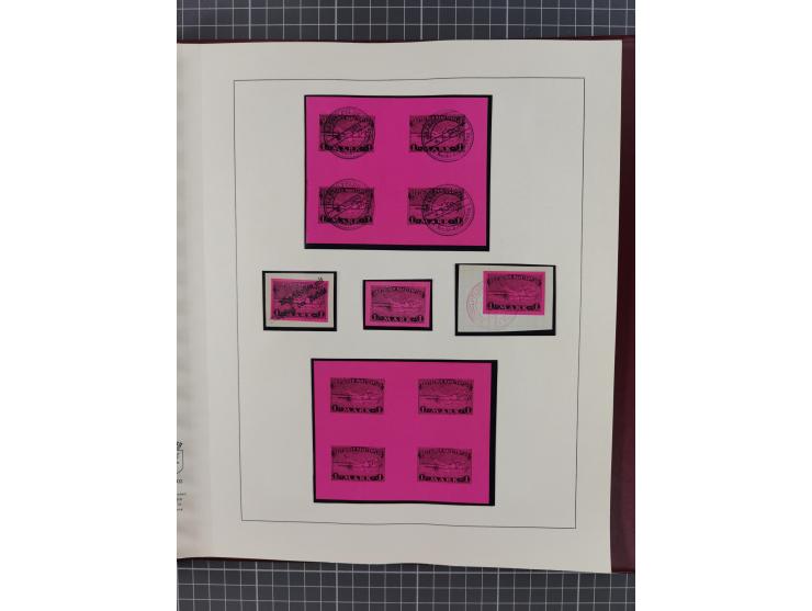 1933/35, umfangreiche Sammlung “Gerhard Zucker - Raketenpost” mit vielen Vignetten inkl. Kleinbogen, Abarten, Proben und Beso