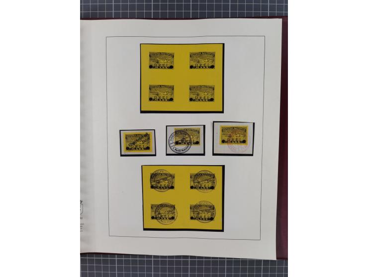 1933/35, umfangreiche Sammlung “Gerhard Zucker - Raketenpost” mit vielen Vignetten inkl. Kleinbogen, Abarten, Proben und Beso