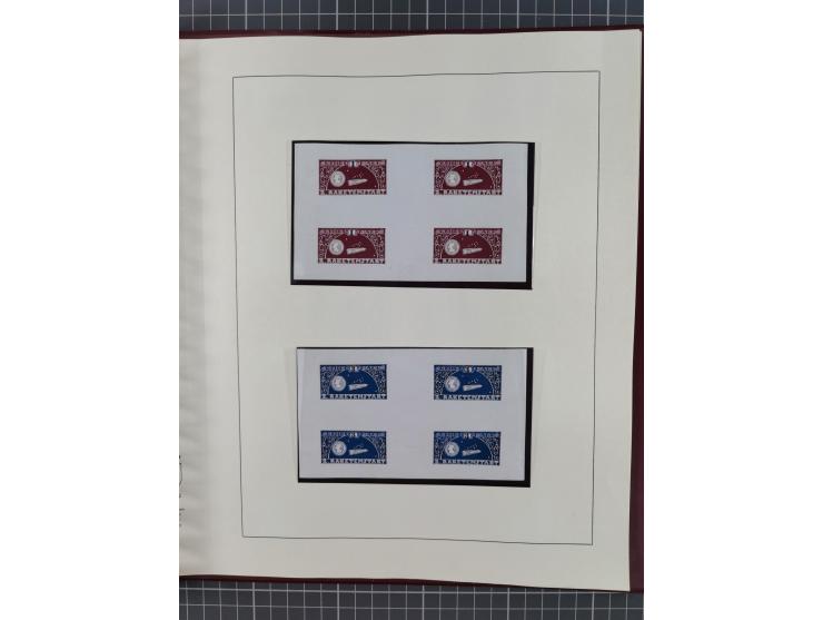 1933/35, umfangreiche Sammlung “Gerhard Zucker - Raketenpost” mit vielen Vignetten inkl. Kleinbogen, Abarten, Proben und Beso