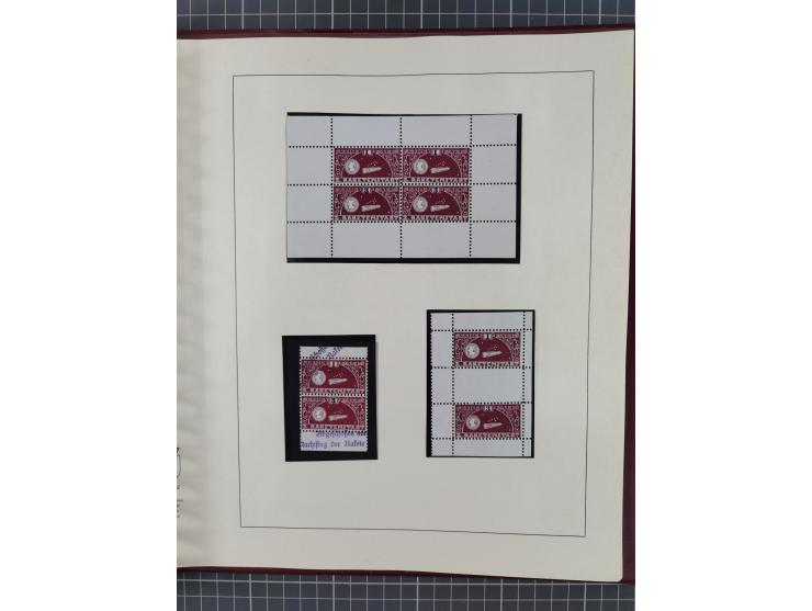 1933/35, umfangreiche Sammlung “Gerhard Zucker - Raketenpost” mit vielen Vignetten inkl. Kleinbogen, Abarten, Proben und Beso