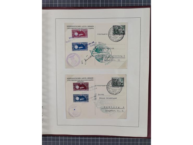 1933/35, umfangreiche Sammlung “Gerhard Zucker - Raketenpost” mit vielen Vignetten inkl. Kleinbogen, Abarten, Proben und Beso