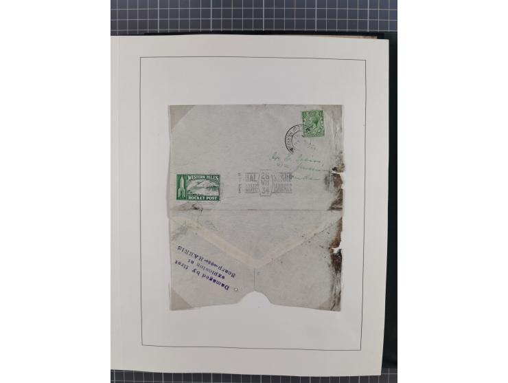 1933/35, umfangreiche Sammlung “Gerhard Zucker - Raketenpost” mit vielen Vignetten inkl. Kleinbogen, Abarten, Proben und Beso